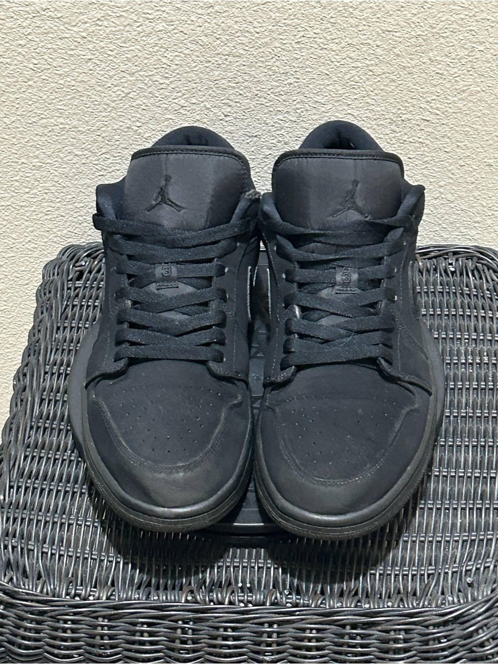 Size 12 Jordan 1 Low Triple Black 553558-056 - Picture 3 of 8